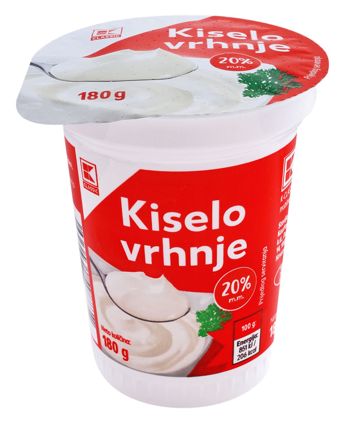 K-Classic Kiselo vrhnje, 20% m.m.
MPC 2.5.2025=0,79€