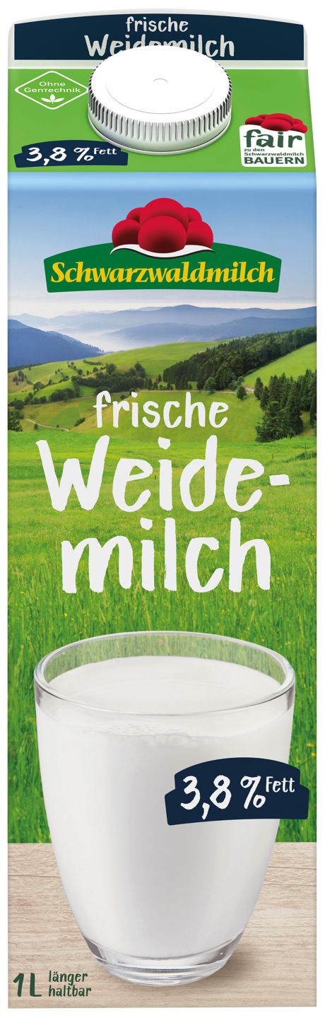 SCHWARZWALDMILCH Fr. Weidemilch, 3,8 % Fett