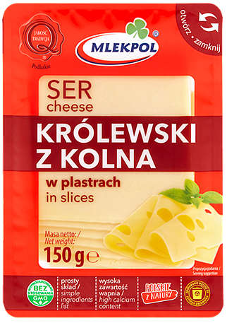 Mlekpol Ser żółty w plastrach