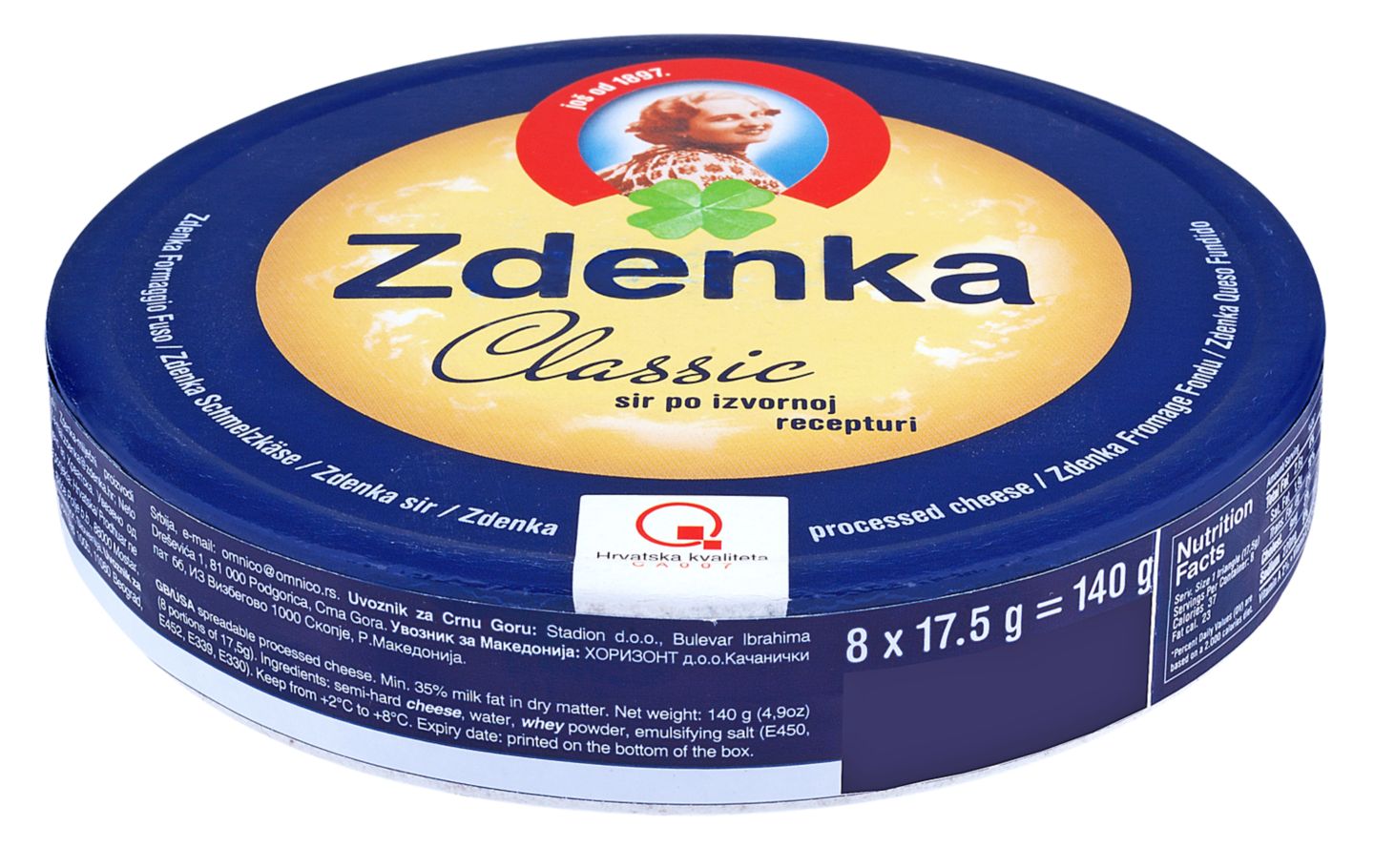 Zdenka topljeni sir Razne vrste
MPC 2.5.2025=2,19€