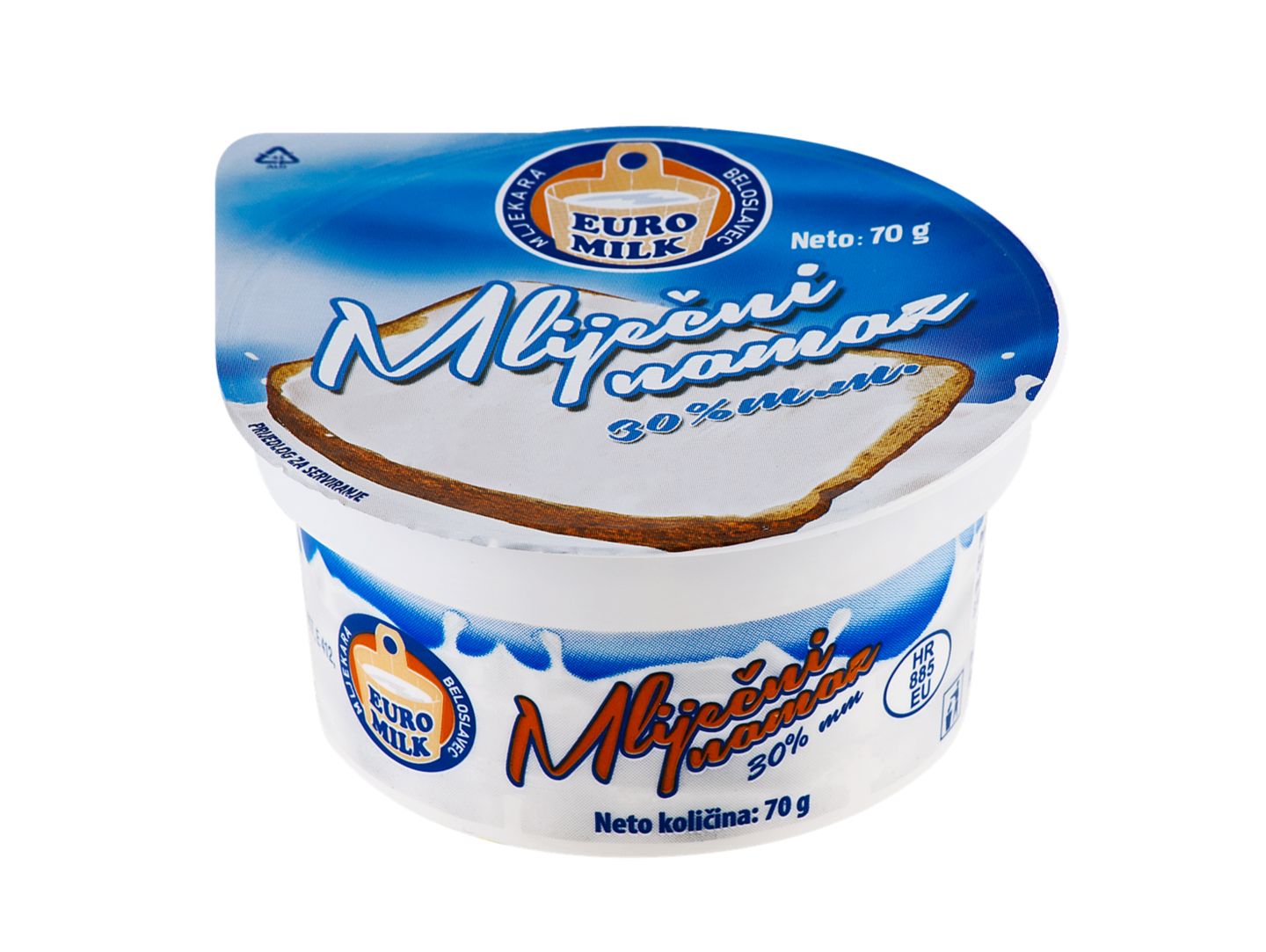 Euromilk mliječni namaz 70% m.m. 70g
MPC 2.5.2025=0,65€