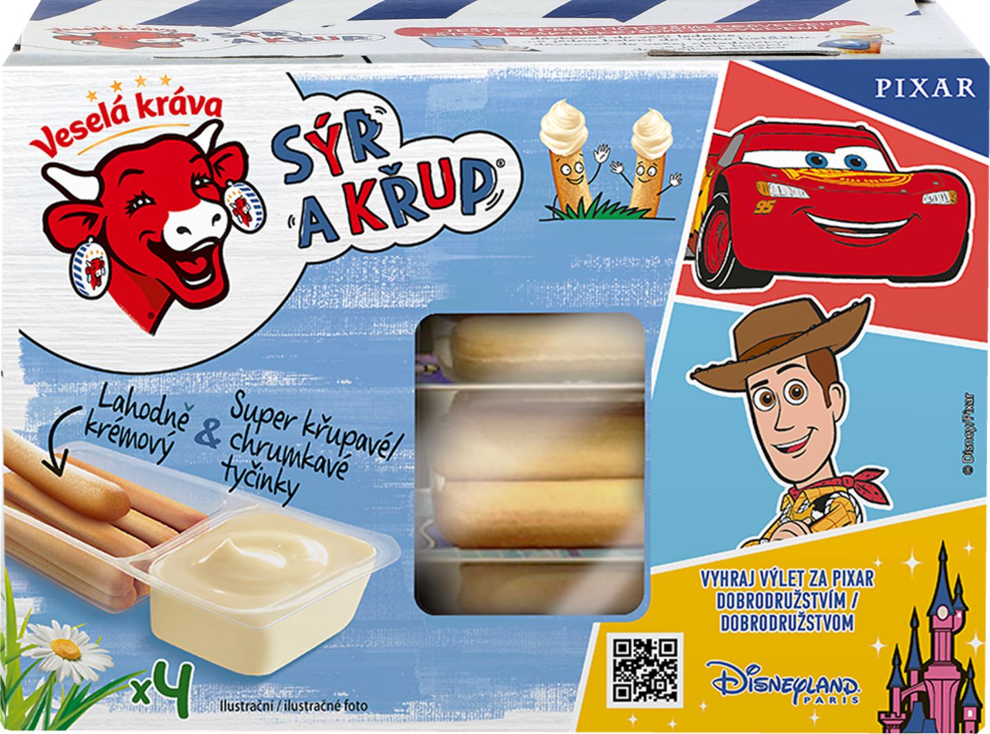 Veselá Kráva Sýr a Křup Tavený syr
a trvanlivé pečivo