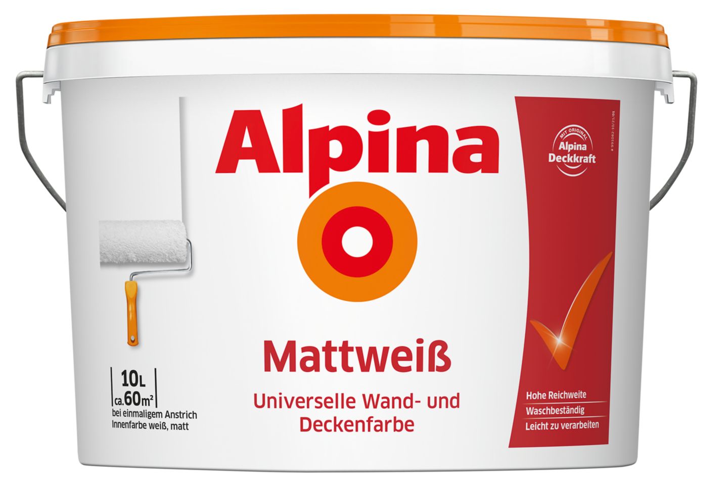 ALPINA Wand- und Deckenfarbe Mattweiß