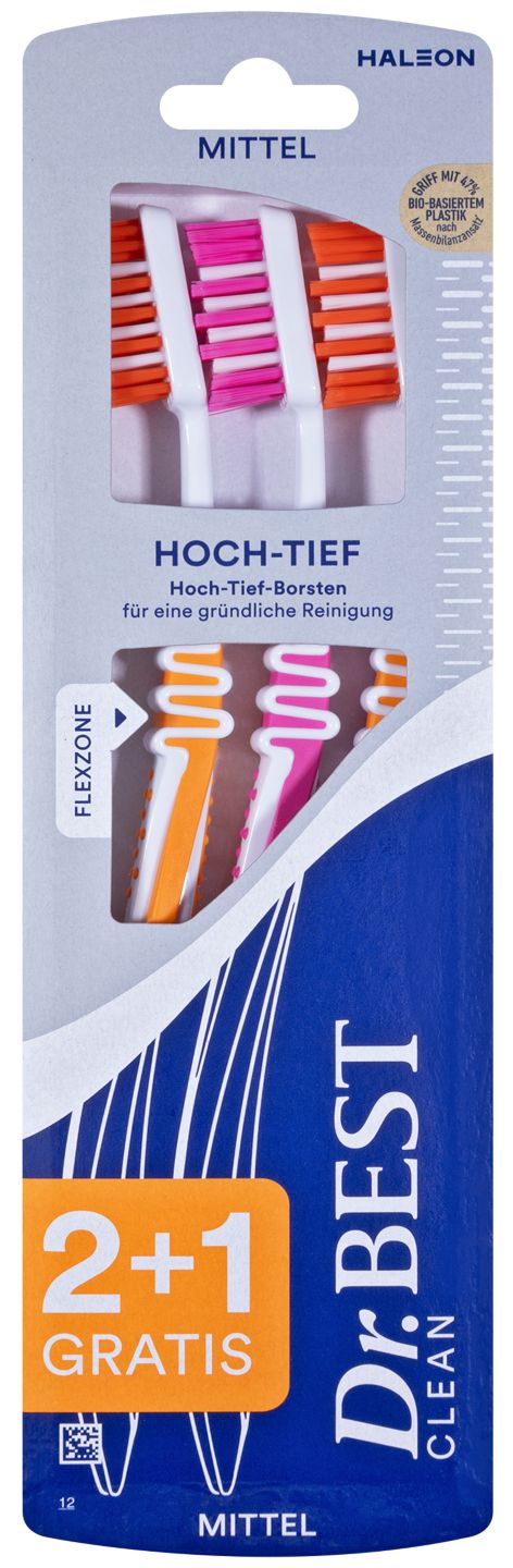 DR. BEST Zahnbürste Hoch-Tief