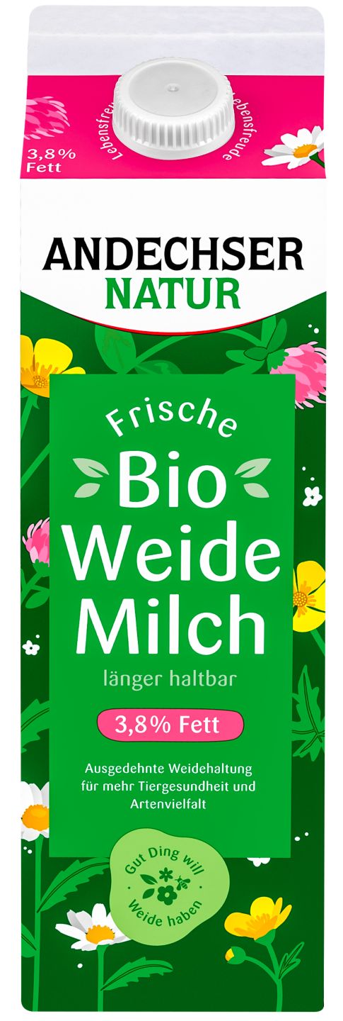 ANDECHSER NATUR Bioland frische Weidemilch 3,8 % Fett