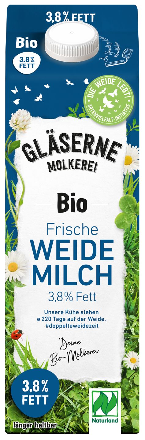 GLÄSERNE MOLKEREI Frische Bio-Weidemilch