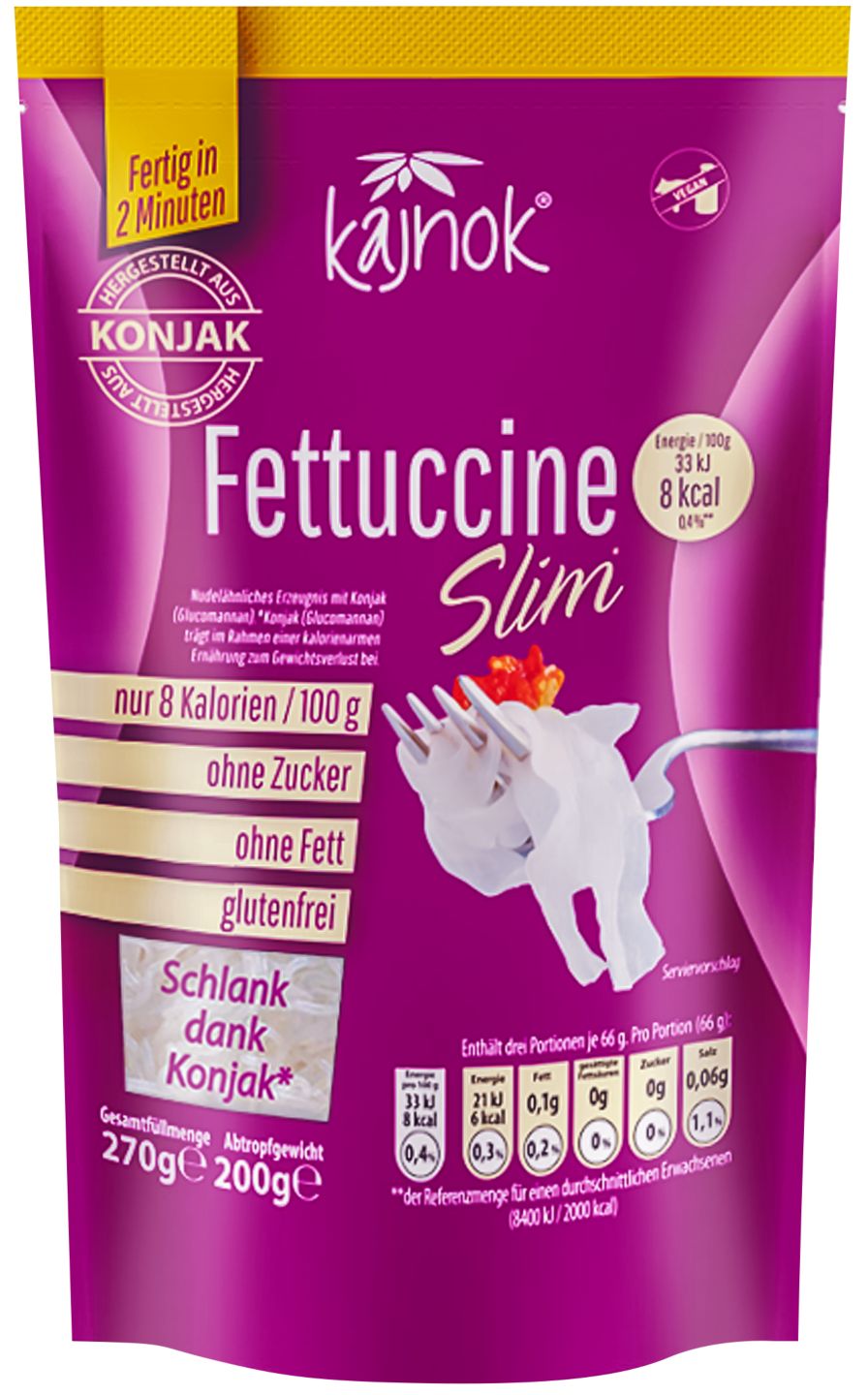 KAJNOK Nudeln oder Fettuccine Slim