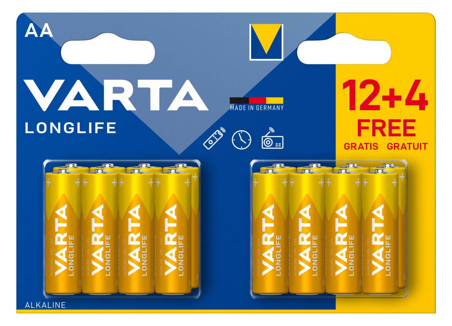 VARTA Alkaline-Batterien AA »Longlife«