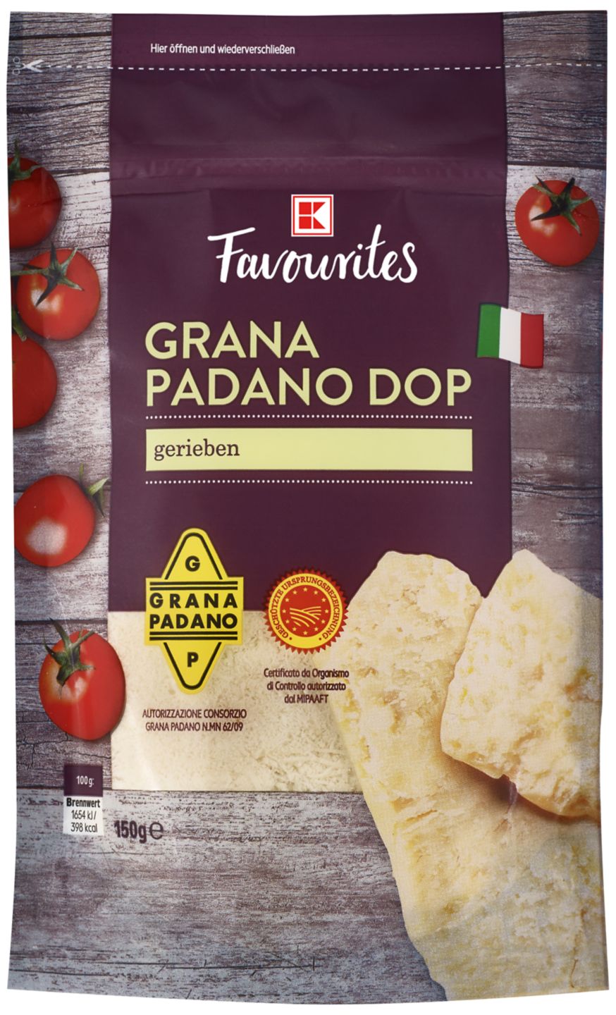 K-FAVOURITES Grana Padano DOP, gerieben