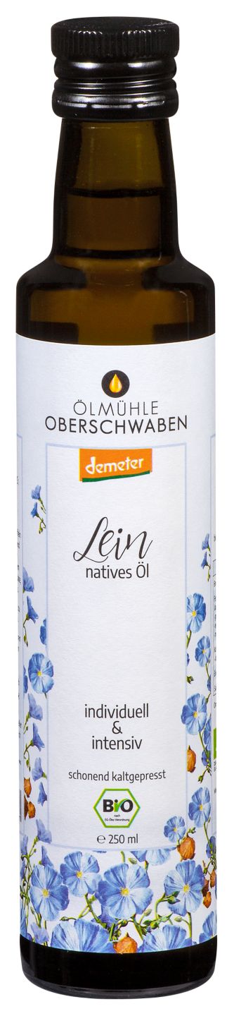 ÖLMÜHLE OBERSCHWABEN Demeter Leinöl oder Sonnenblumenöl