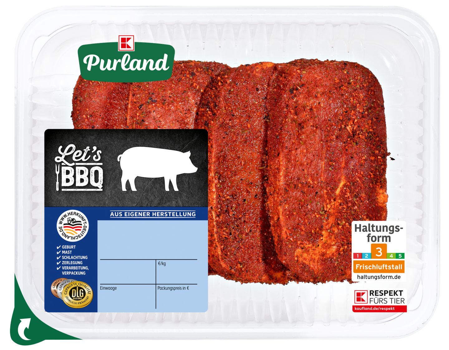 K-PURLAND Schweinerückensteak Texas Style