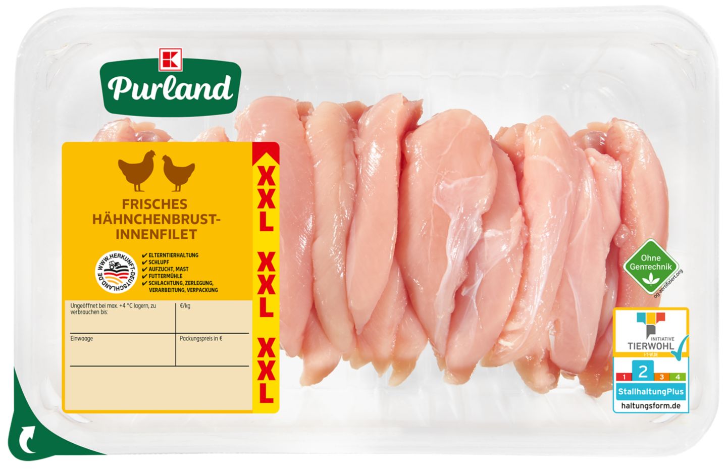 K-PURLAND Hähnchenbrust-Innenfilets XXL