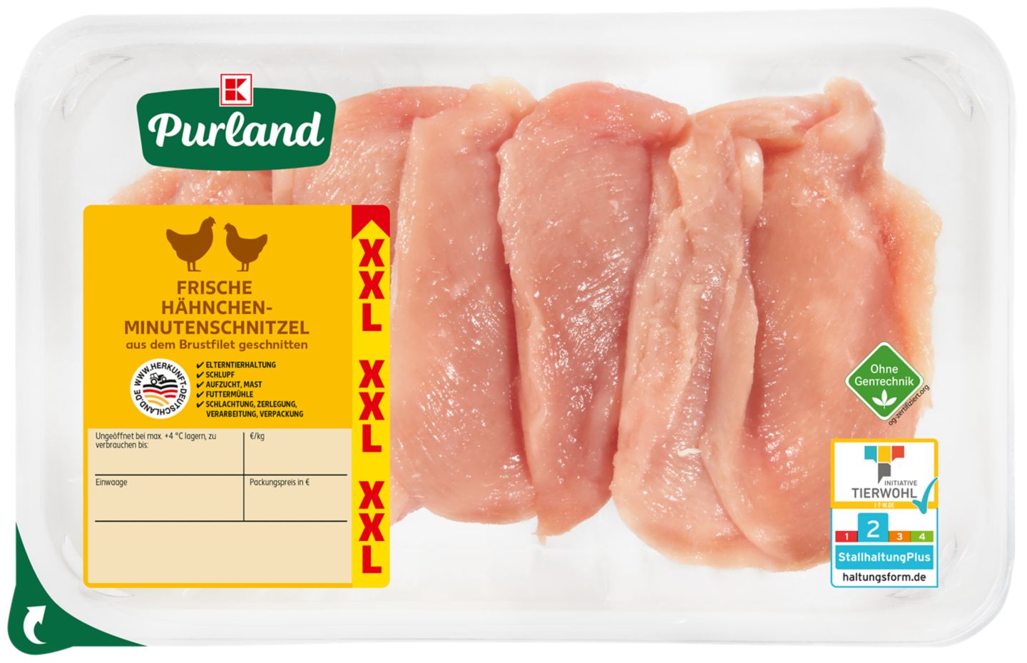 K-PURLAND Hähnchen-Minutenschnitzel XXL