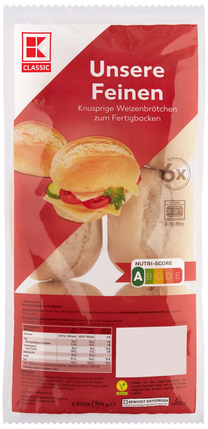 K-CLASSIC Unsere Feinen Weizenbrötchen