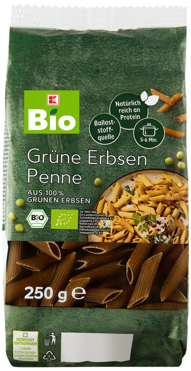 K-BIO Bio-Hülsenfrüchte-Nudeln oder -Dinkel-Spaghetti