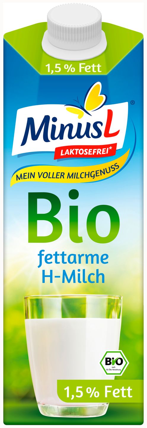 MINUS L Laktosefreie Bio-H-Milch
