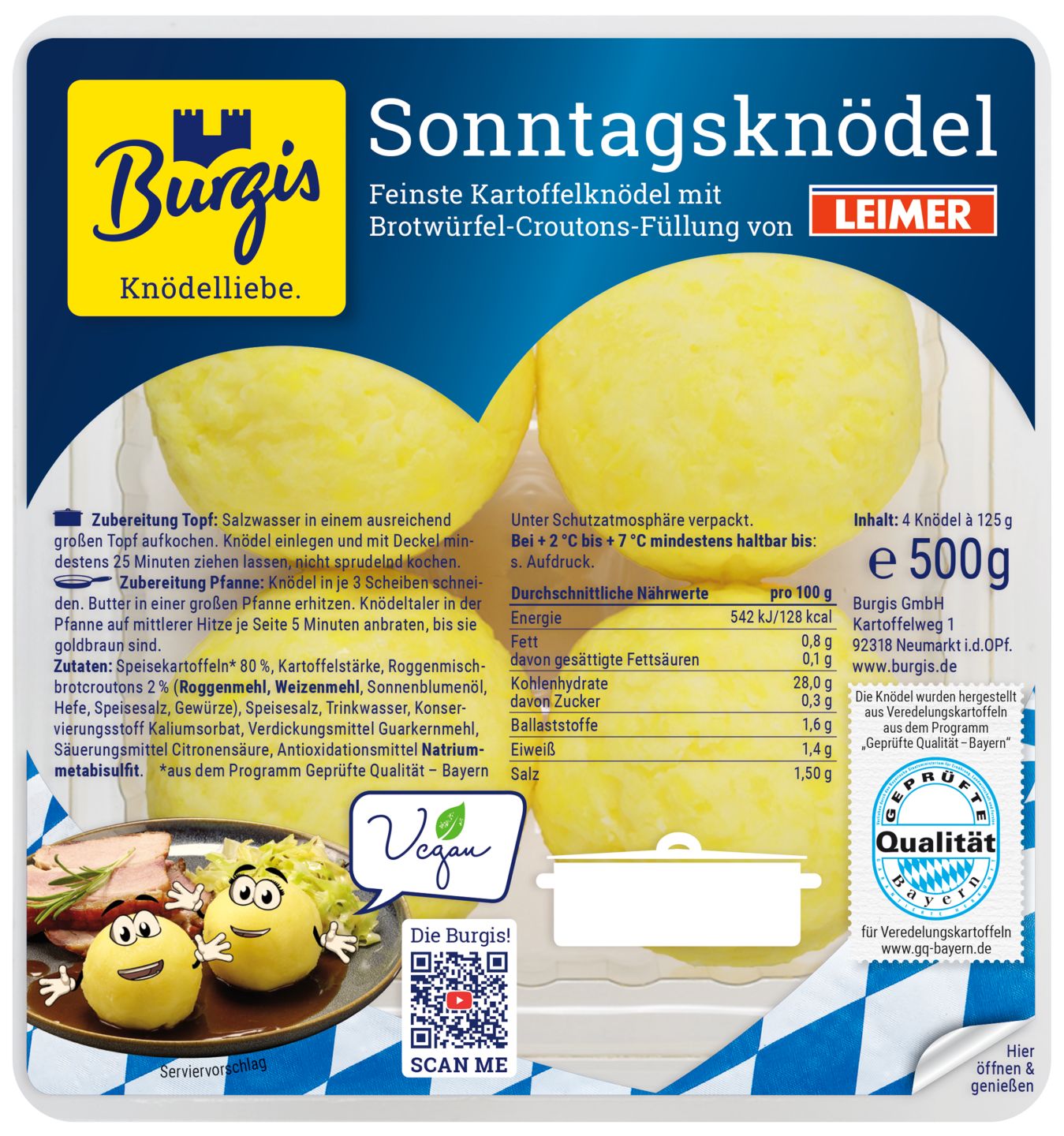 BURGIS Sonntagsknödel oder Knödelinos