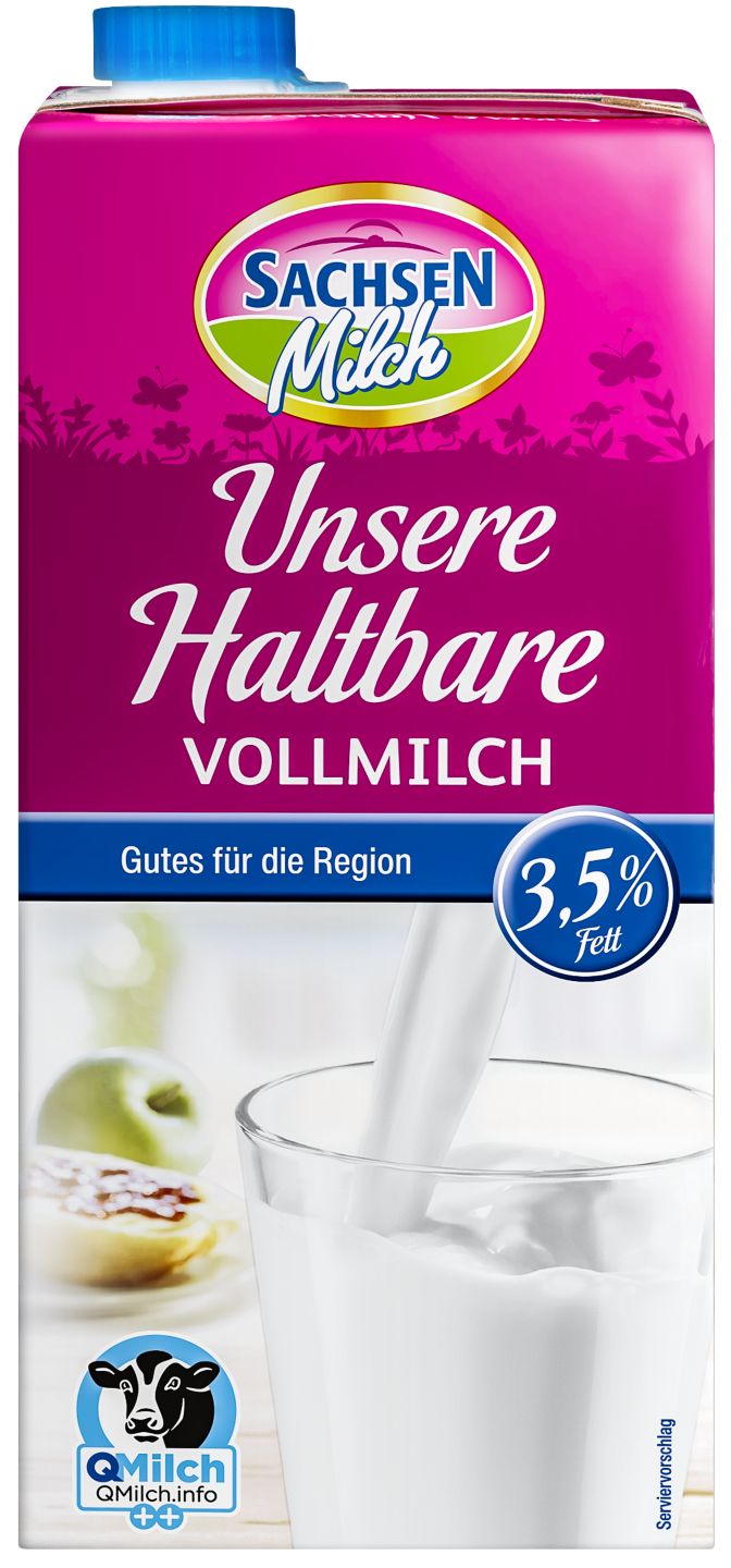 SACHSENMILCH Haltbare Vollmilch, 3,5 % Fett