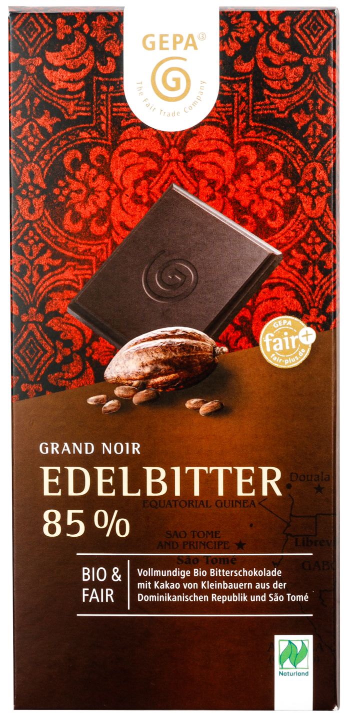 GEPA Bio-Schokolade Edelbitter 85 %