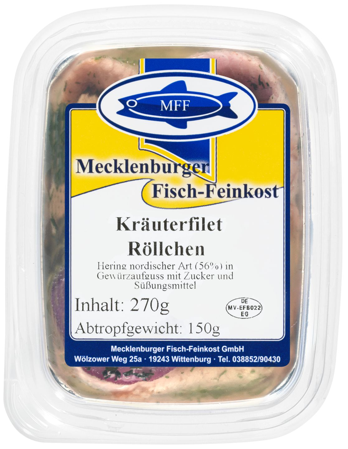MECKLENBURGER FISCH-FEINKOST Kräuterfilet-Röllchen