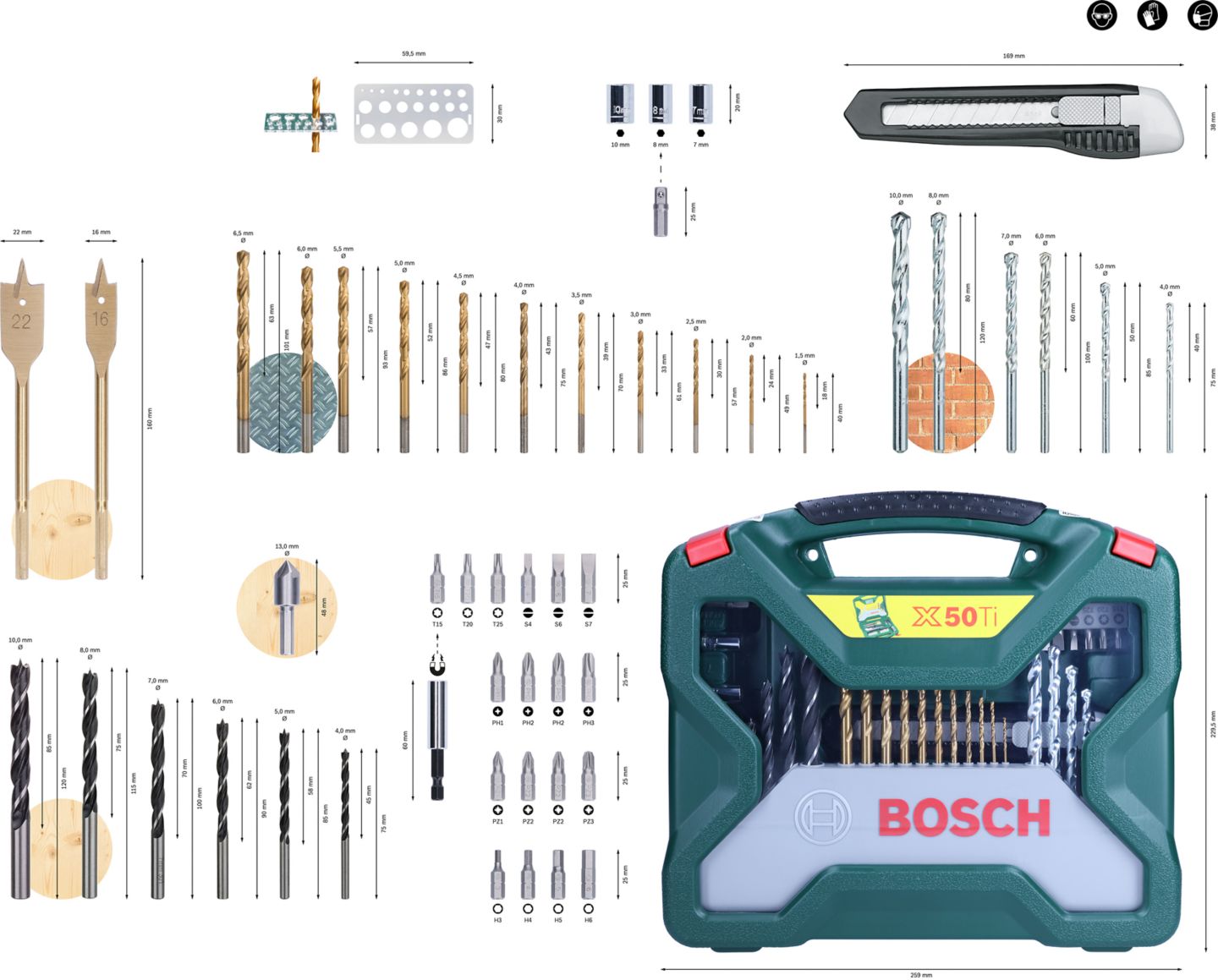 BOSCH Bohrer- und Schrauberbit-Set »X-Line«