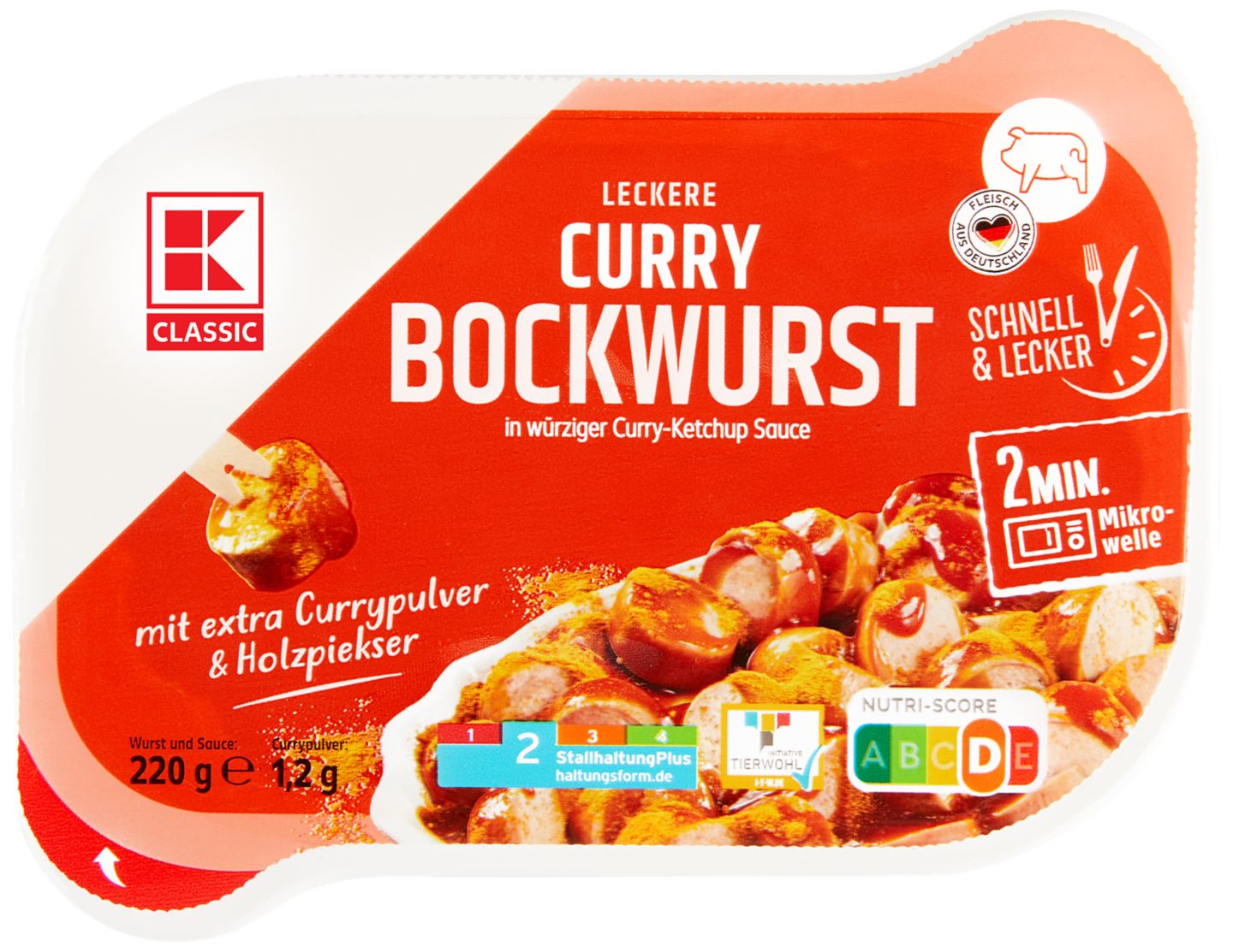 K-CLASSIC Curry-Bock- oder -Bratwurst