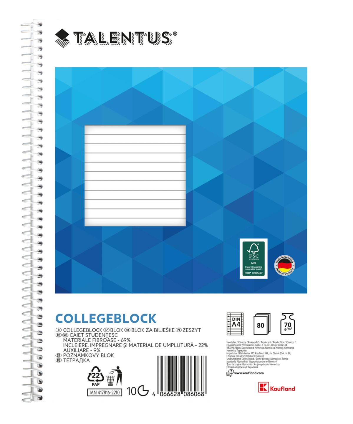 TALENTUS® Collegeblock A4 liniert