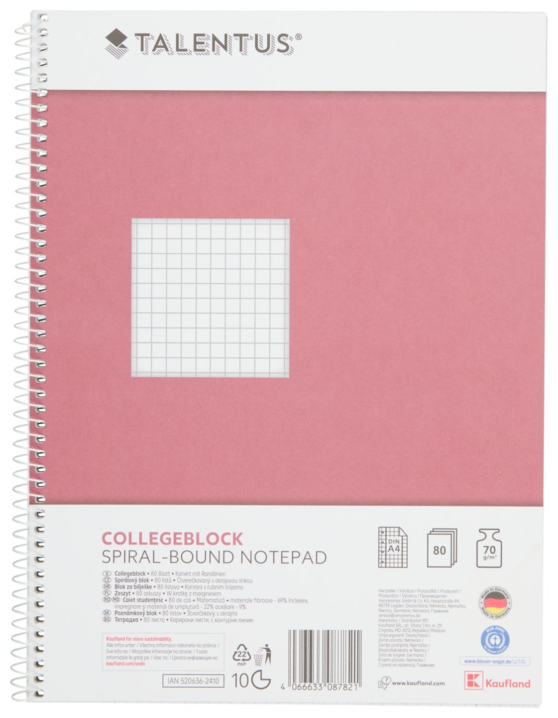 TALENTUS® Collegeblock A4 kariert