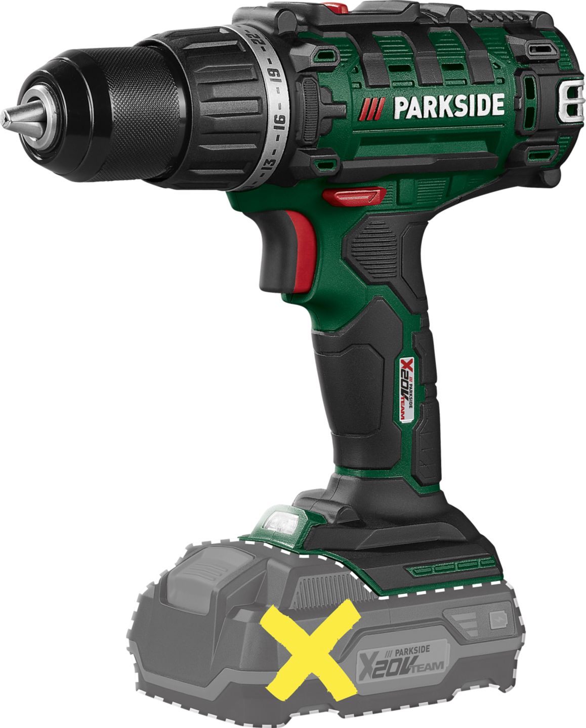 PARKSIDE® Akku-Bohrschrauber 20 V »PABS 20 Li I9« ohne Akku