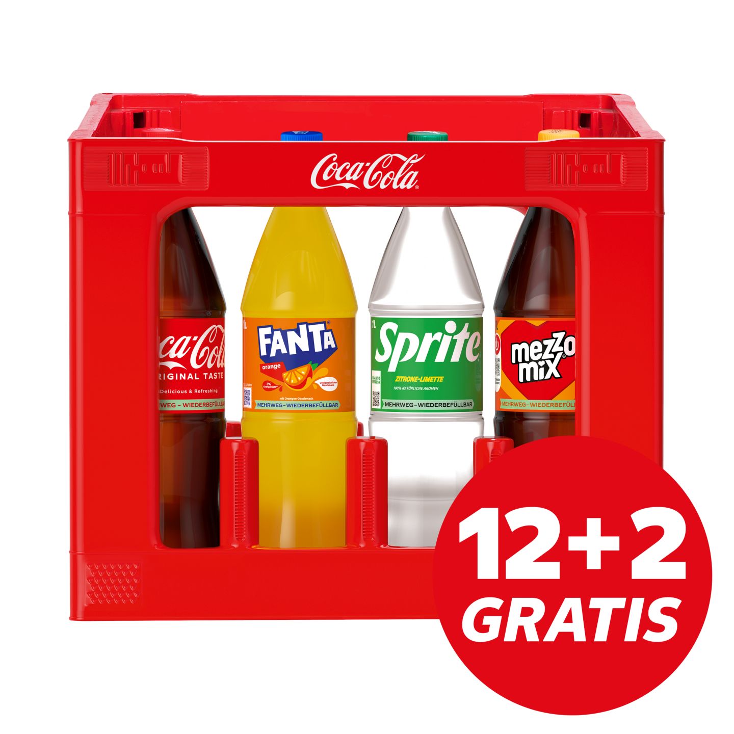 COCA-COLA, FANTA, SPRITE oder MEZZO MIX Erfrischungsgetränke