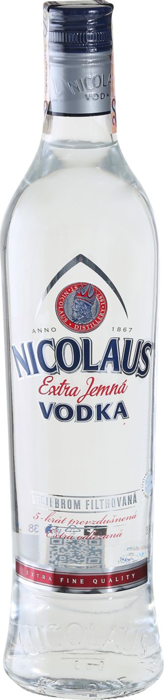 Nicolaus Vodka 38 % alk., rôzne druhy