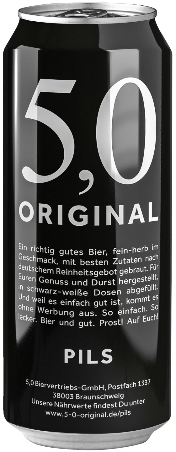 5,0 ORIGINAL Pils, Export oder Helles 