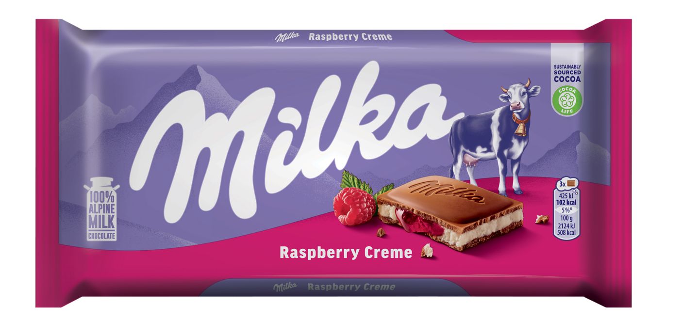 Изображение на Milka Млечен шоколад
малина