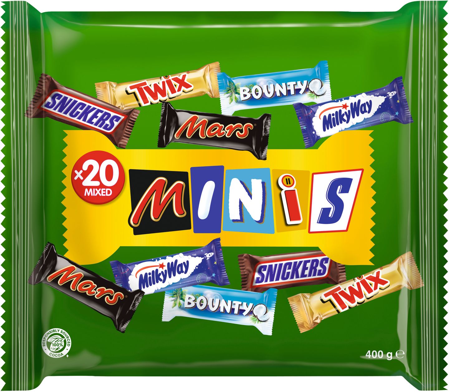 MARS, TWIX, SNICKERS, MILKY WAY und BOUNTY Mixed Minis