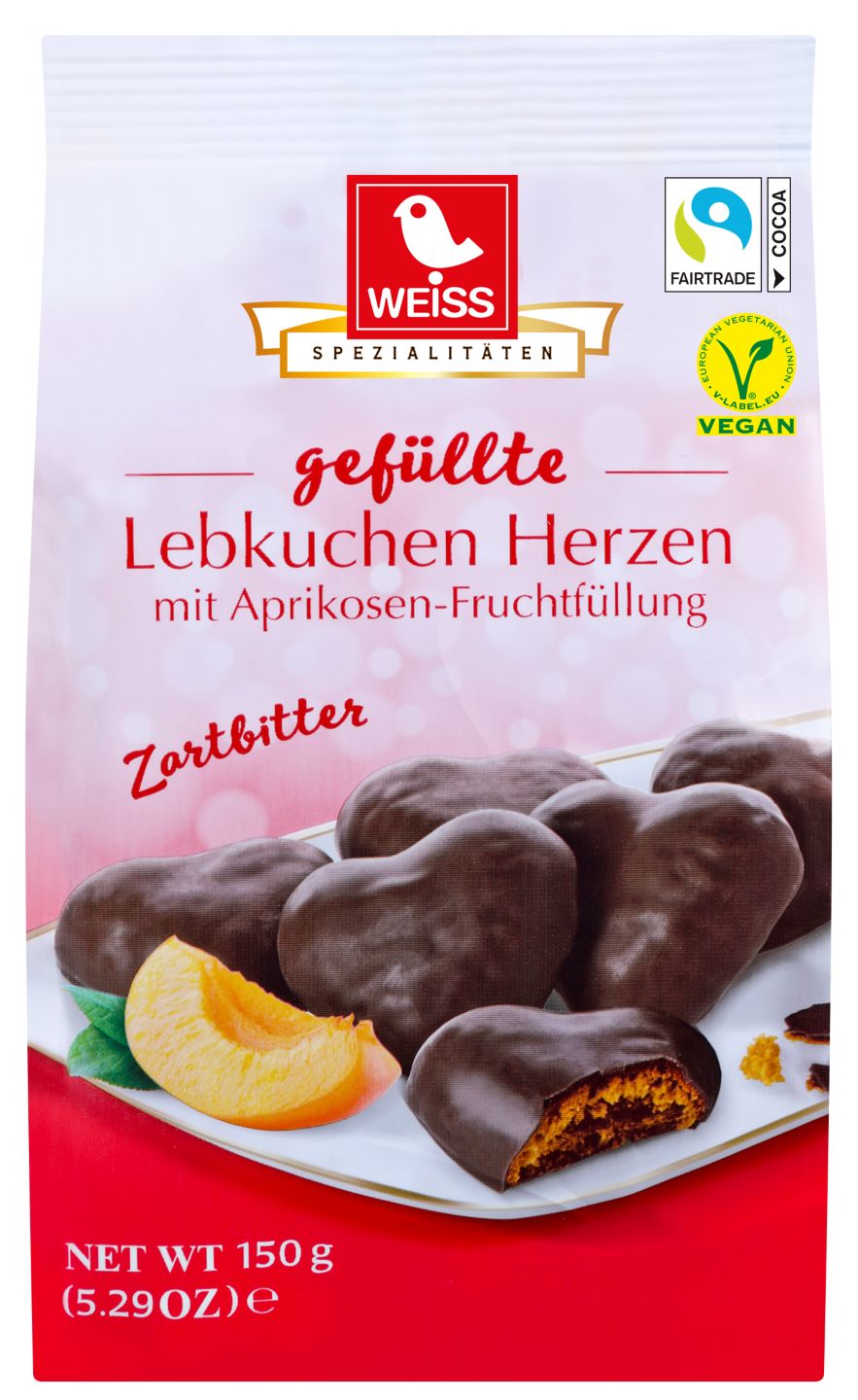 WEISS Lebkuchen-Herzen