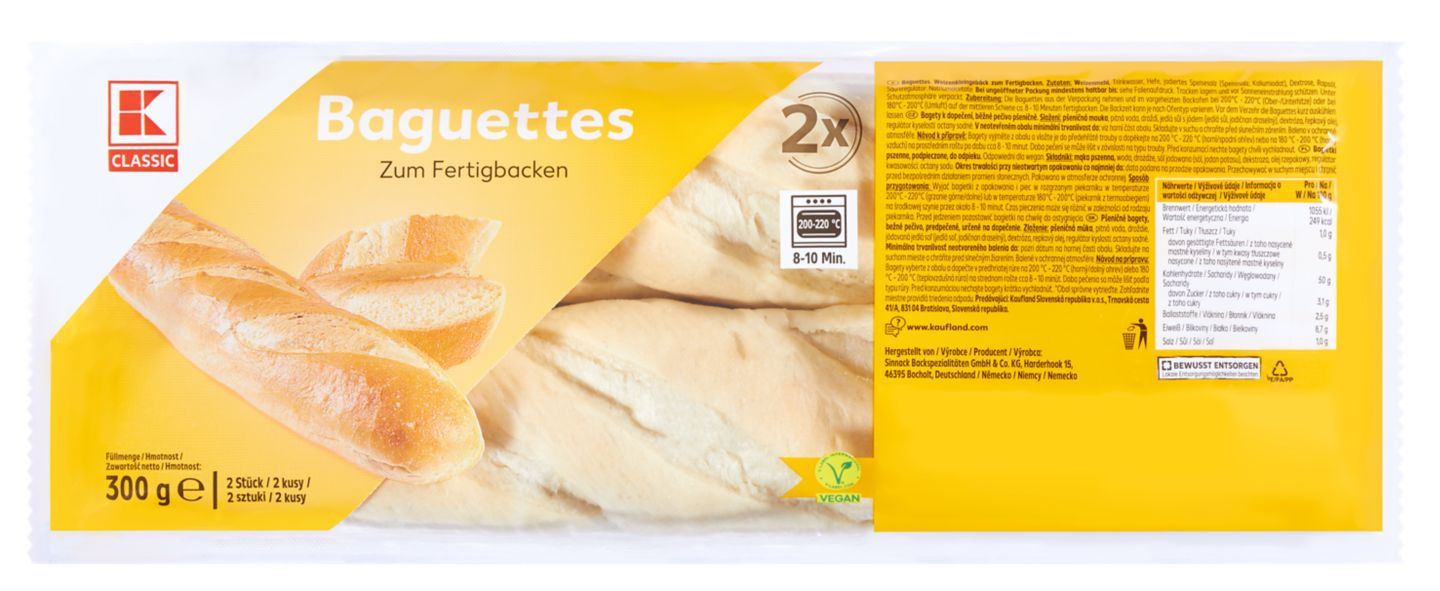 K-CLASSIC Baguettes oder Brötchen