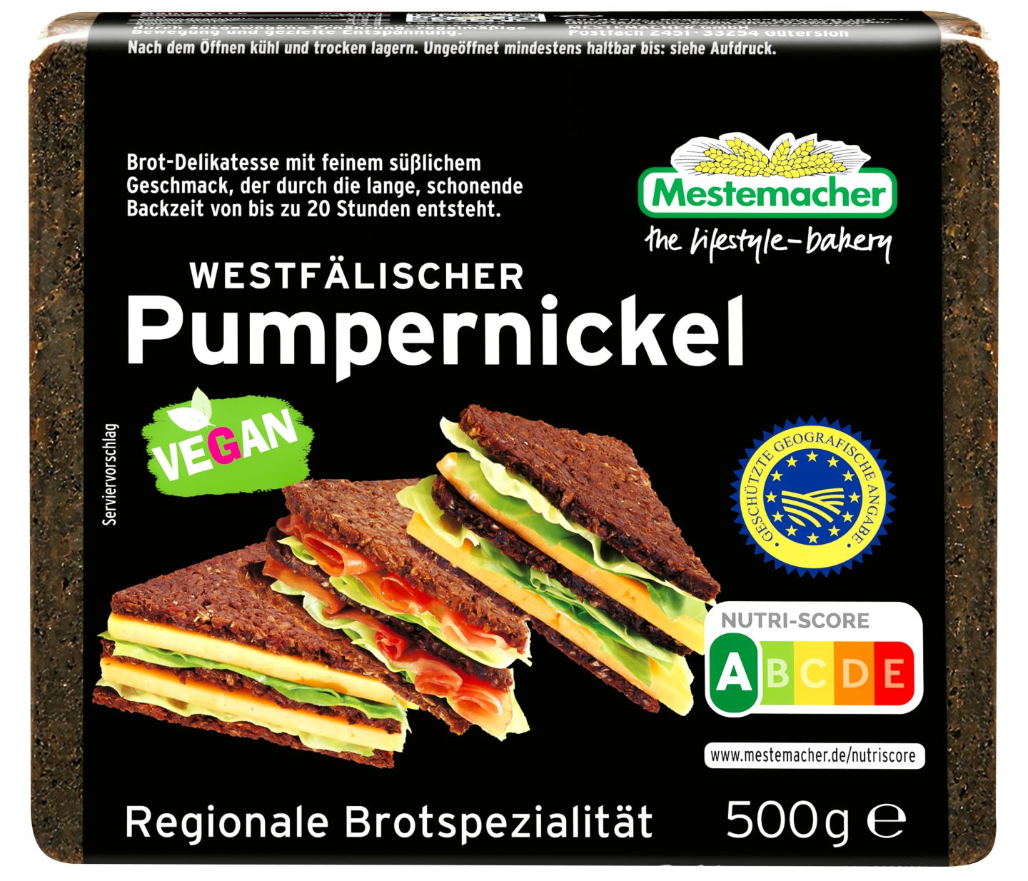 MESTEMACHER Westfälischer Pumpernickel 