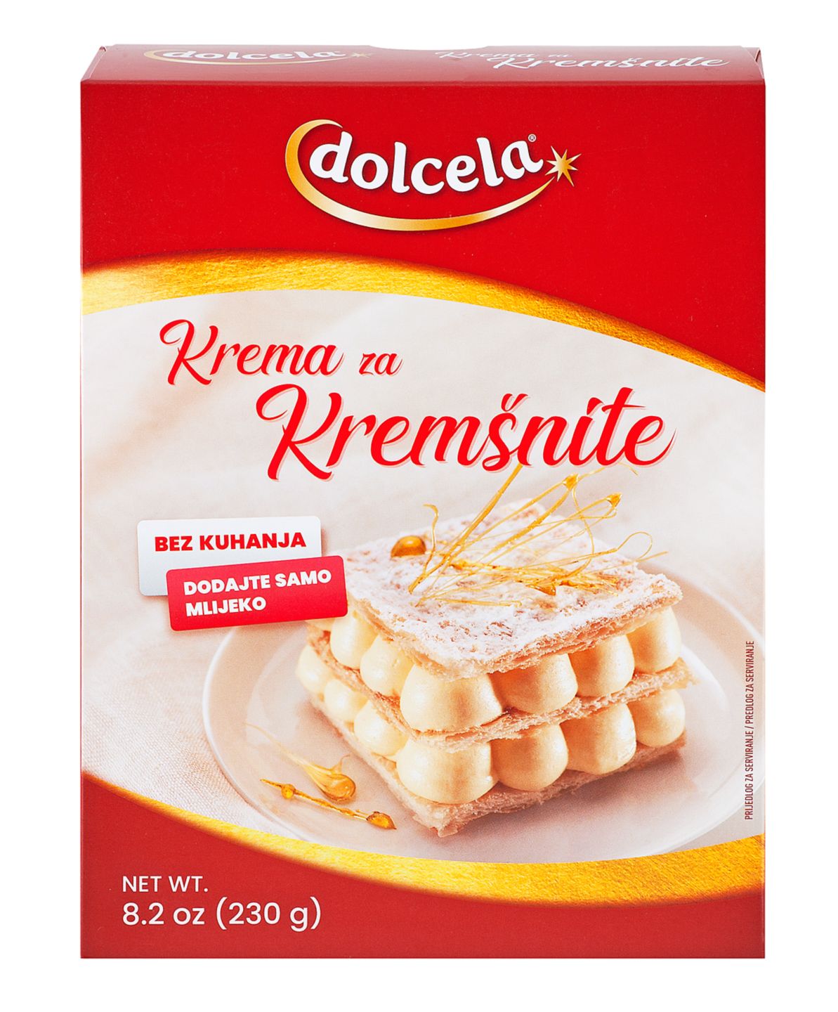 Dolcela Krema za kremšnite
MPC 2.5.2025=3,19€