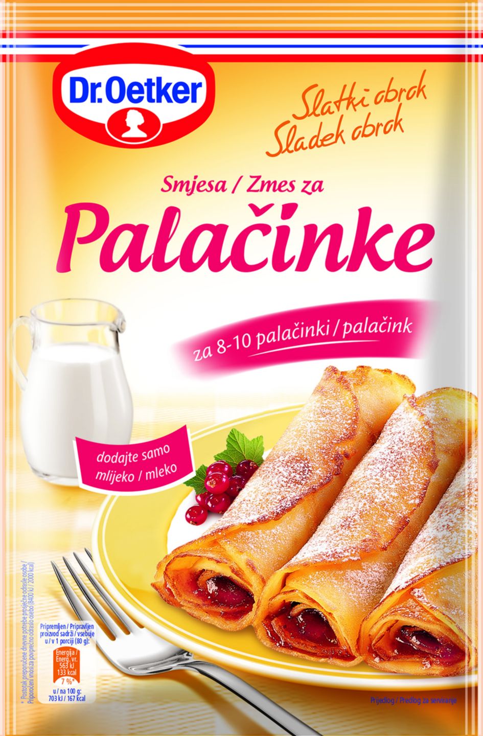 Dr. Oetker Smjesa za palačinke
MPC 2.5.2025=2,29€