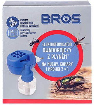 Bros Elektrofumigator + płyn
na muchy 60 dni