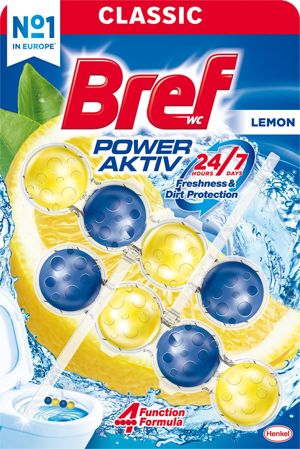 Bref Power Aktiv Záves do WC, lemon