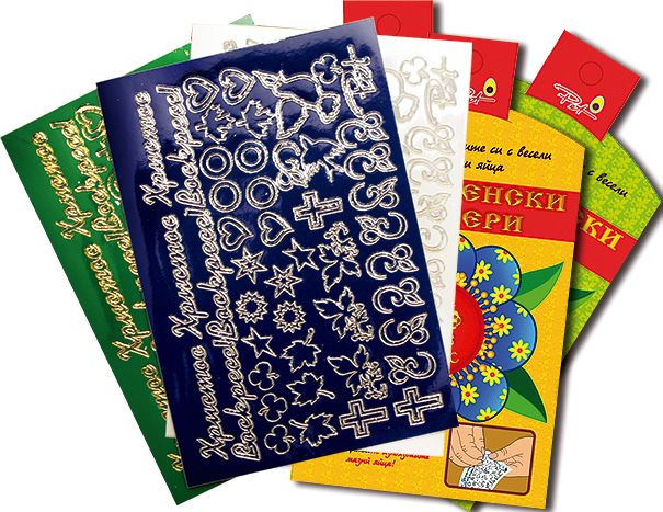 Изображение на Великденски стикери за декорация, различни видове