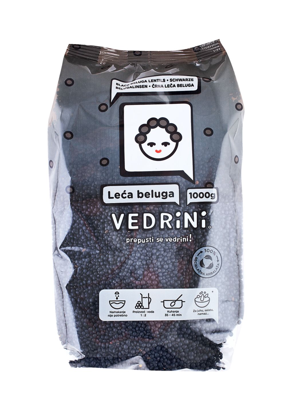 Vedrini Leća Beluga 1kg 