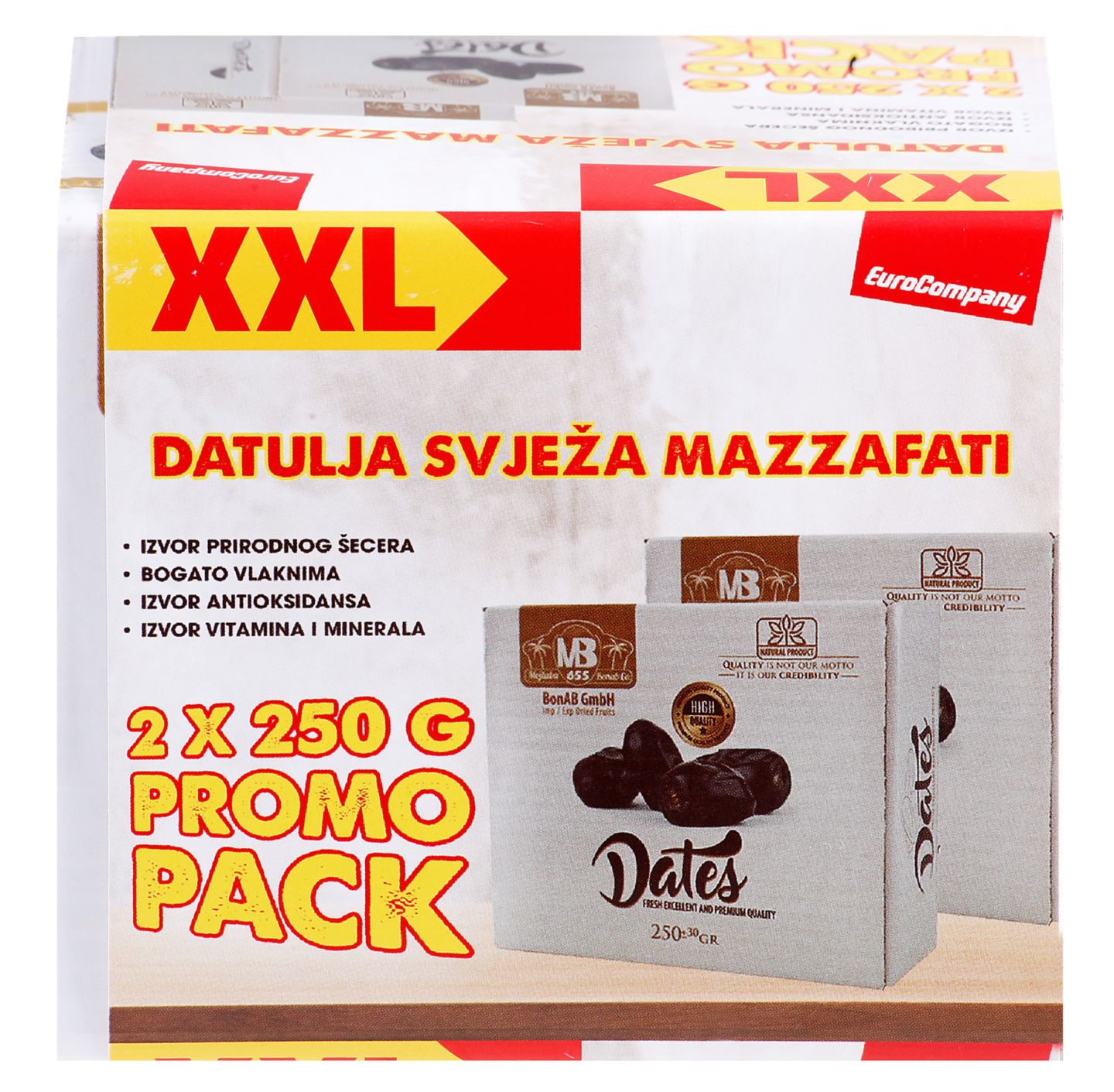Datulja svježa Mazafati 500g MPC 2.5.2025=3,79€
