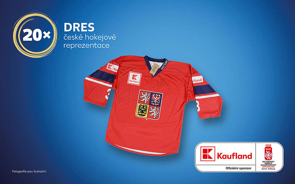 20x červený dres české hokejové reprezentace s velkým státním znakem ČR