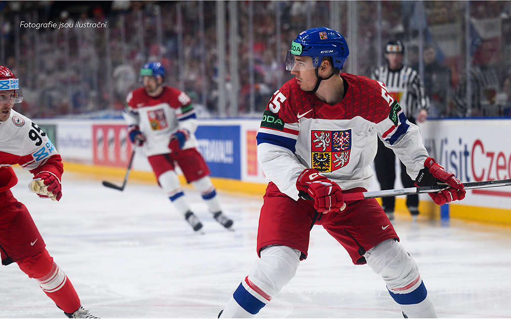 Hokejisté českého nároďáku v akci na ledě