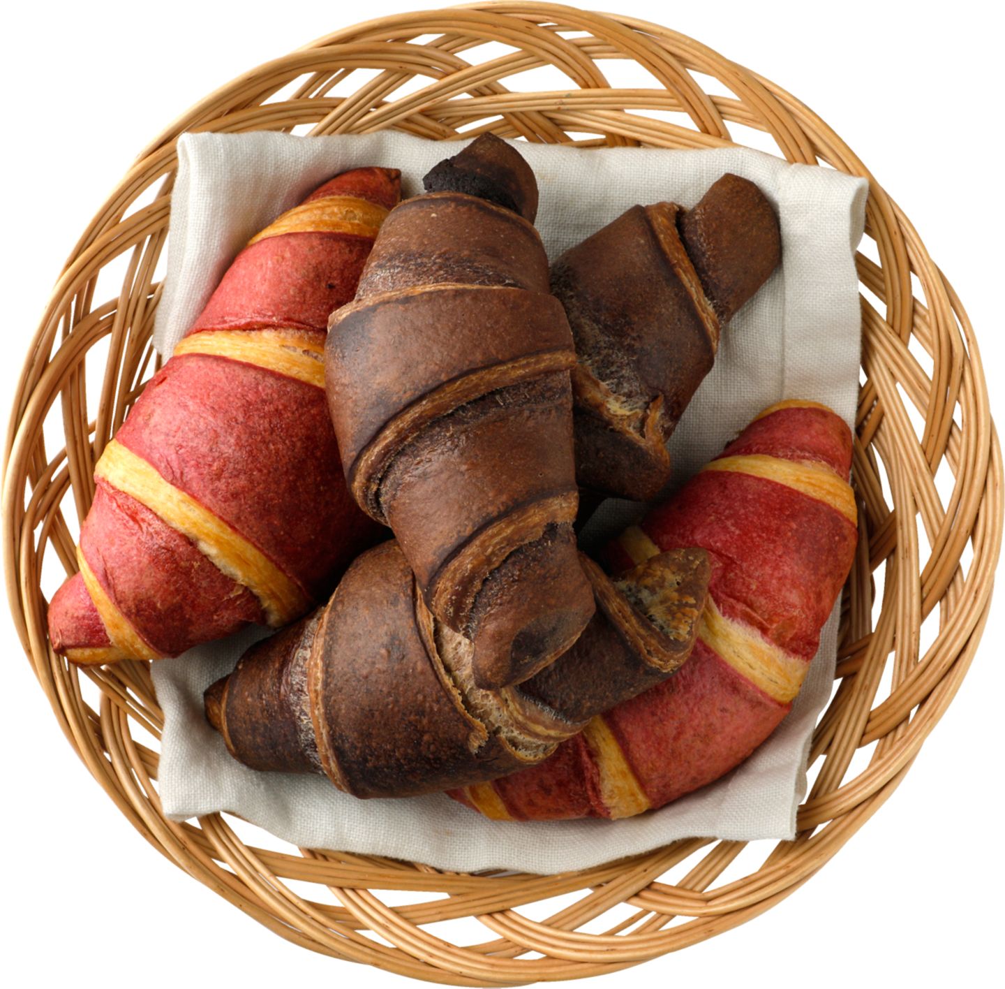 Croissant dvoubarevný
čokoládová náplň