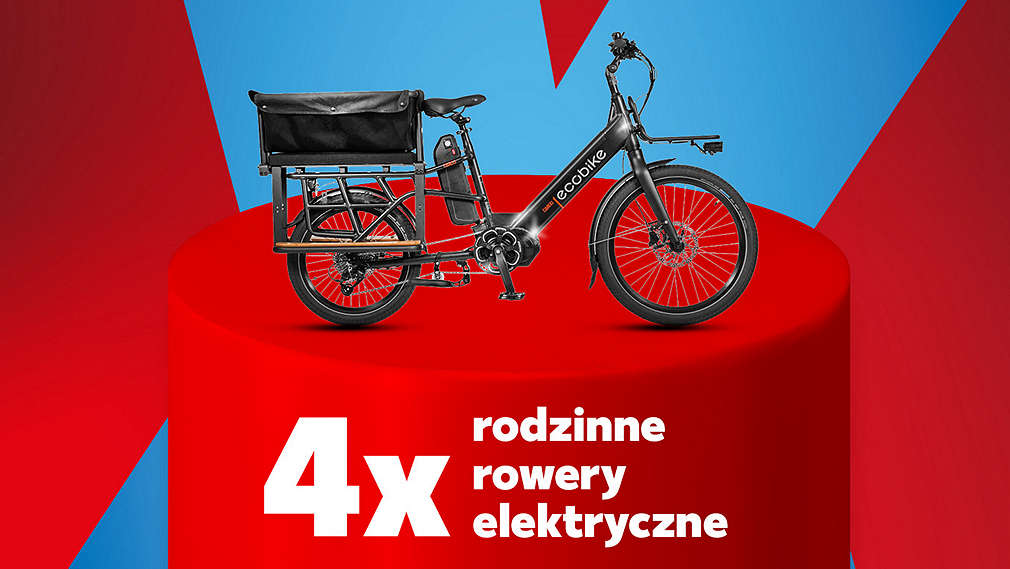 na podium sto rodzinny rower elektryczny