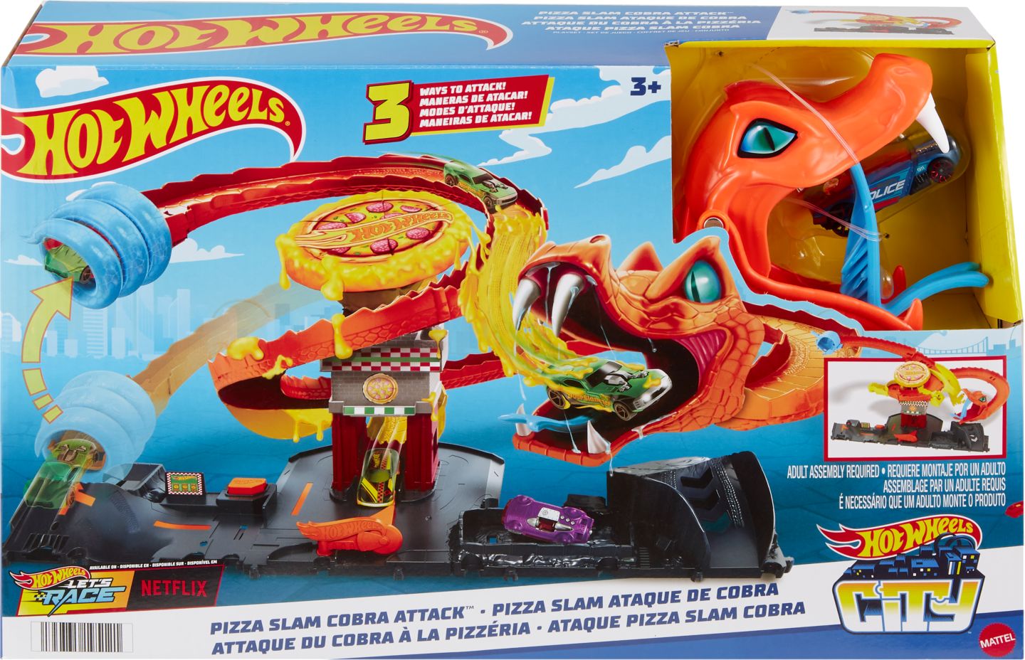 MATTEL HOT WHEELS Pizza Race Cobra Attack 