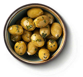 Zielone oliwki nadziewane czosnkiem